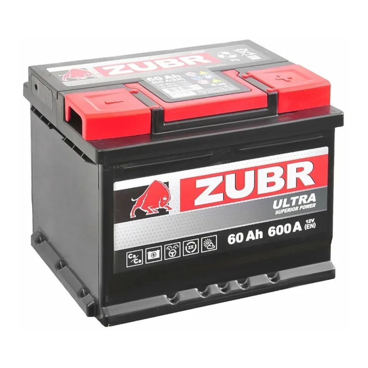 ZUBR  Ultra  60Ah  600 En (обр)  ZU600 242х175х190