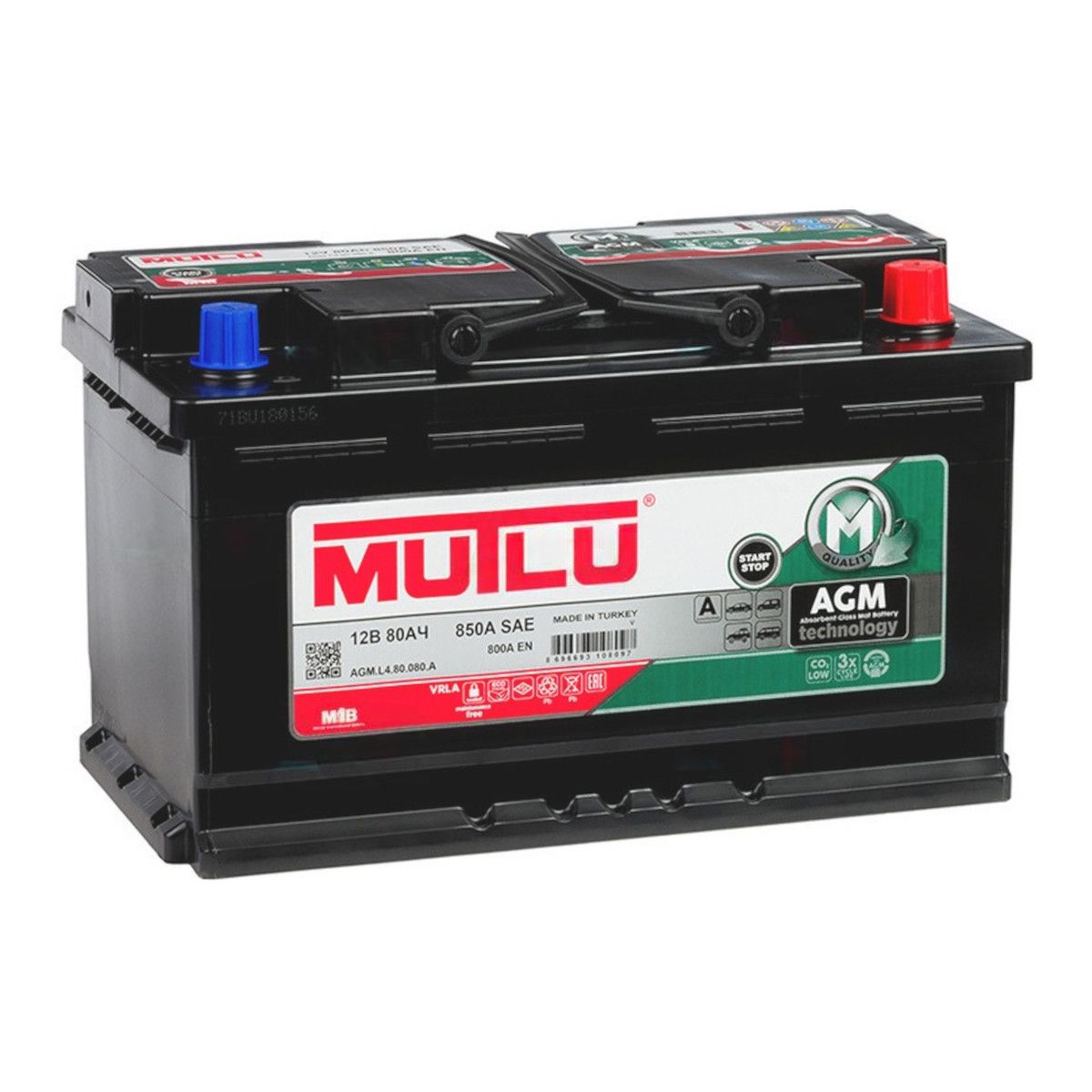 MUTLU  AGM  70Ah  760 En (обр)  L3.70.076.A 276х175х190