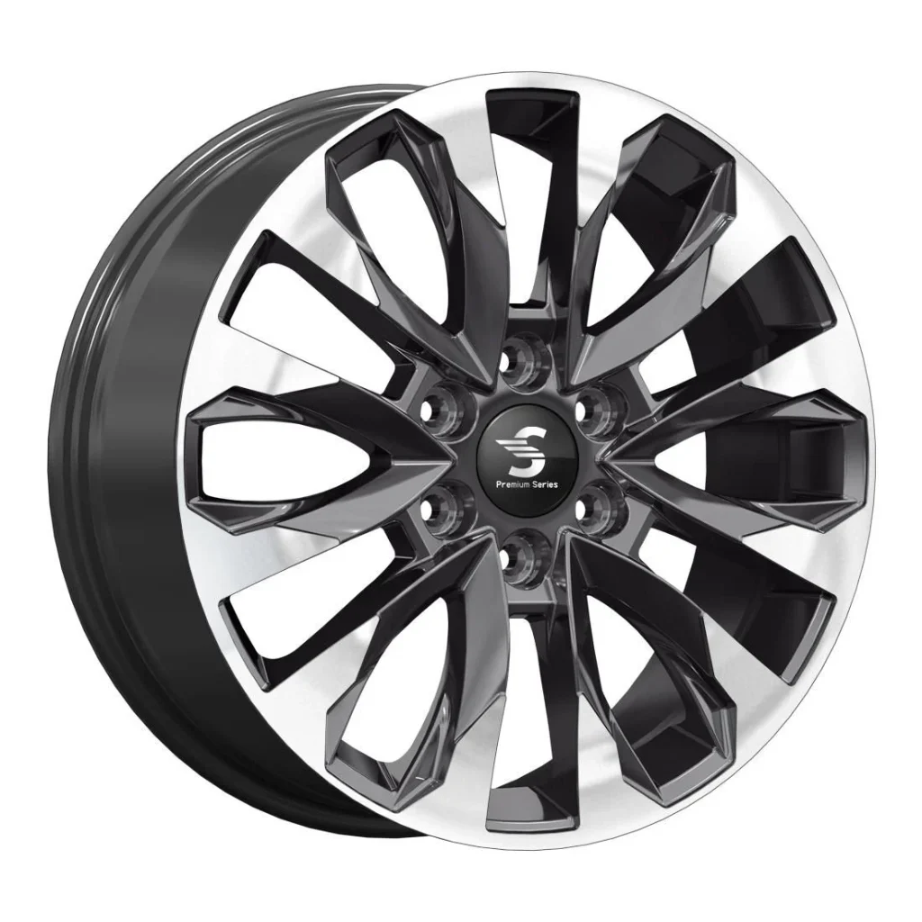 СКАД Premium  КР007 (20Haval H9)  8,0R20 6*139,7 ET42  d75,1  Diamond gloss graphite  [78985]    Fb max 965 kg