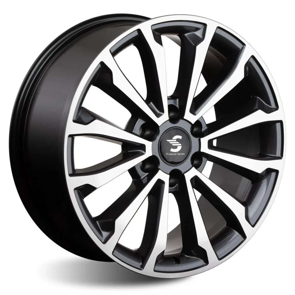 СКАД Premium  КР006 (20TANK 500)  8,5R20 6*139,7 ET33  d100,1  Diamond Black Gris  [82174]  Fb max 1015 kg