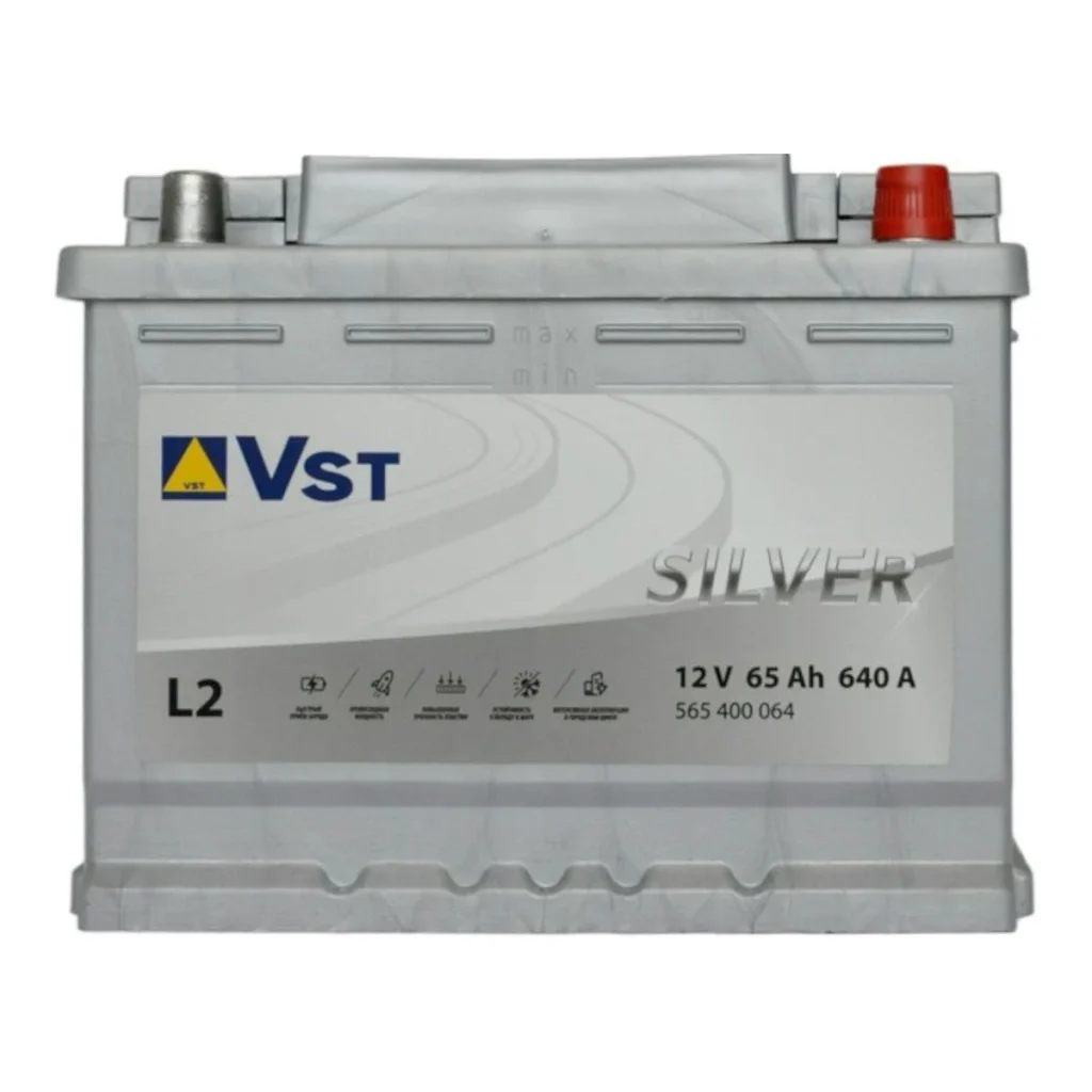 VST  SILVER  65Ah  640 En (обр)  565 400 064 242х175х190