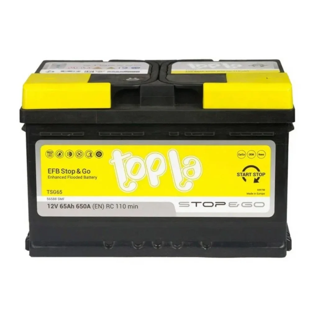 TOPLA  EFB STOP&GO  65Ah  600 En (обр)  112265 232х175х225