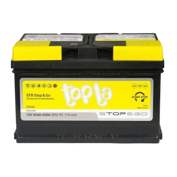 TOPLA  EFB STOP&GO  65Ah  600 En (обр)  112265 232х175х225