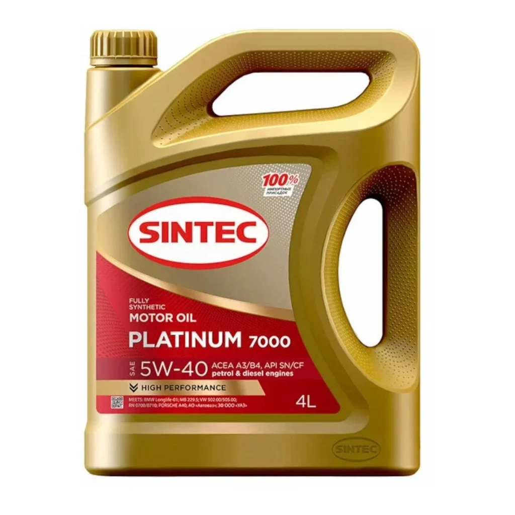 SINTEC  PLATINUM 7000  5W40  SN/CF  A3/B4  синт.  4л (600139)