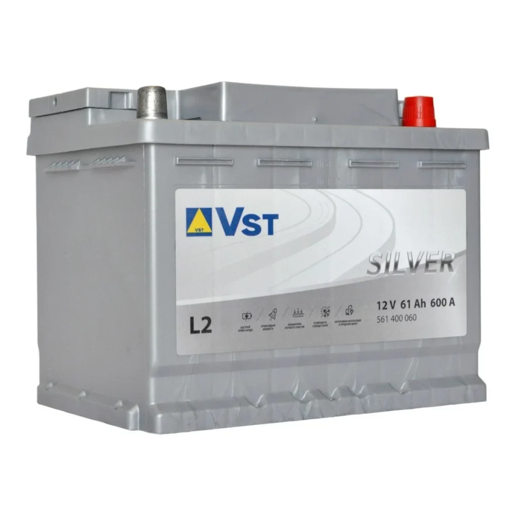 VST  SILVER  61Ah  600 En (обр)  561 400 060 242х175х190