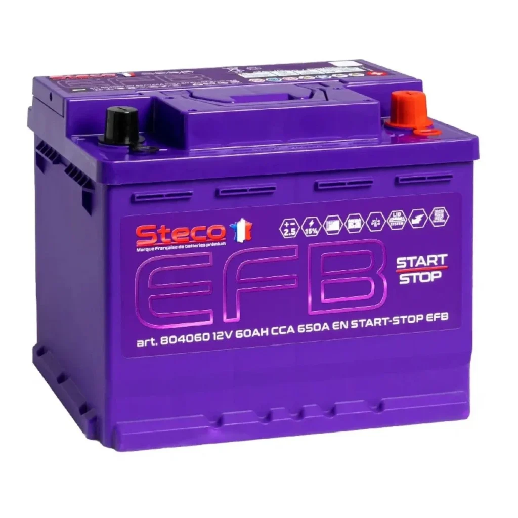 STECO  EFB  60Ah  650 En (обр)  804060 242х175х190