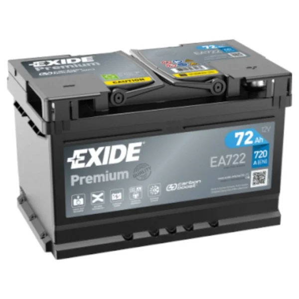 EXIDE  Premium  72Ah  720 En (обр)  EA722 276х175х175  (товар по акции)