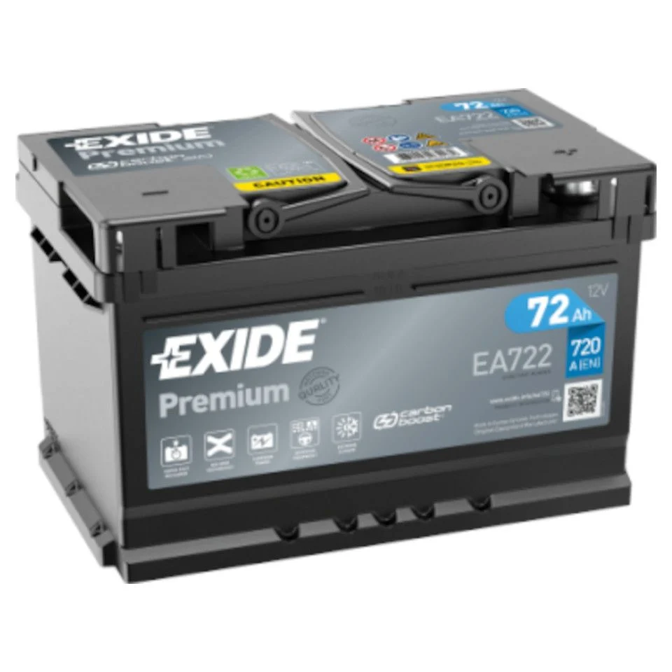 EXIDE  Premium  72Ah  720 En (обр)  EA722 276х175х175  (товар по акции)